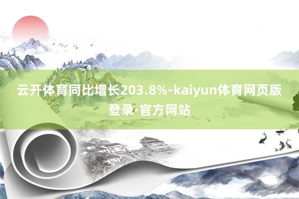 云开体育同比增长203.8%-kaiyun体育网页版登录·官方网站