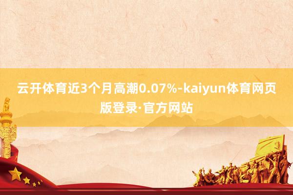 云开体育近3个月高潮0.07%-kaiyun体育网页版登录·官方网站